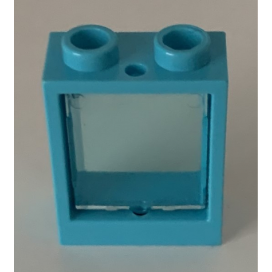Window 1 x 2 x 2 Flat Front with Trans-Light Blue Glass for Window 1 x 2 x 2 Flat Front (60592 / 60601)