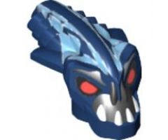 Minifigure, Head, Modified Bionicle Barraki Takadox Pattern