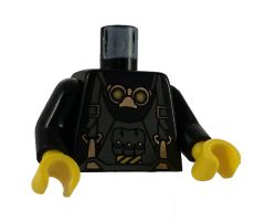 Torso Rock Raiders Overalls and Goggles Pattern (Axel) / Black Arms / Yellow Hands