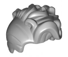 Minifigure, Hair Female with High Bangs, Large Wavy Curls and Small Bun