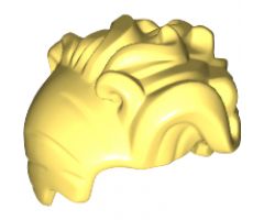 Minifigure, Hair Female with High Bangs, Large Wavy Curls and Small Bun