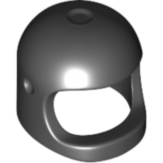Minifigure, Headgear Helmet Space / Town with Thick Chin Strap - with Visor Dimples (Reissue with Top Dimple)