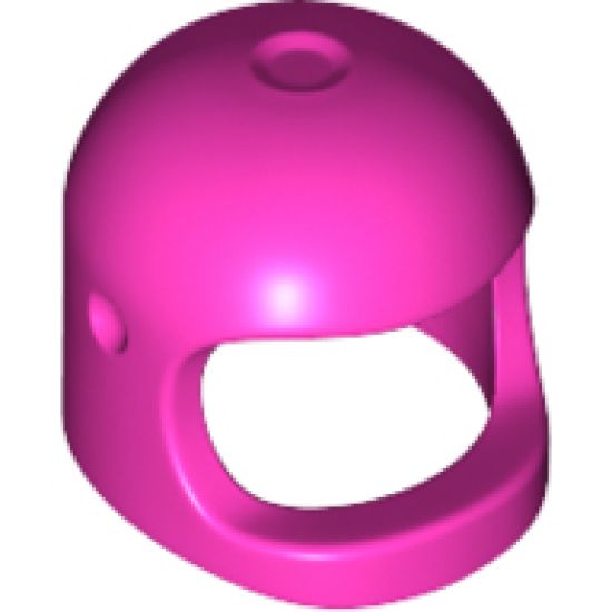 Minifigure, Headgear Helmet Space / Town with Thick Chin Strap - with Visor Dimples (Reissue with Top Dimple)