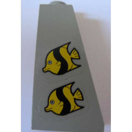 Slope 75 2 x 1 x 3 with Two Fish Pattern (Stickers) - Set 1782