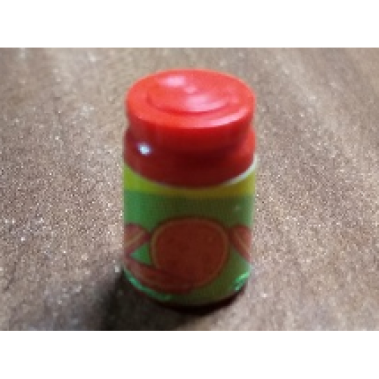 Scala Accessories Jar Jam / Jelly, Label with Orange and Orange Slices Pattern (Sticker) - Set 3149