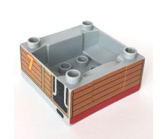 Duplo, Train Cab / Tender Base with Bottom Tube and Thomas & Friends Toby #7 Pattern