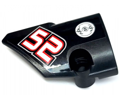 Technic, Panel Fairing # 1 Small Smooth Short, Side A with 'light@night' and '52' Pattern (Sticker) - Sets 8041 / 42041