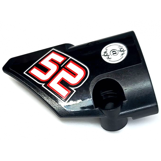 Technic, Panel Fairing # 1 Small Smooth Short, Side A with 'light@night' and '52' Pattern (Sticker) - Sets 8041 / 42041