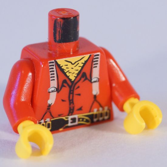 Torso Western Bandit Suspenders and Ammunition on Belt Pattern / Red Arms / Yellow Hands