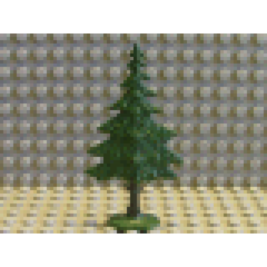 Plant, Tree Flat Pine painted with solid base