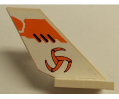 Tail Shuttle with Orange Tri-Blade Pattern on Right Side (Sticker) - Set 8108