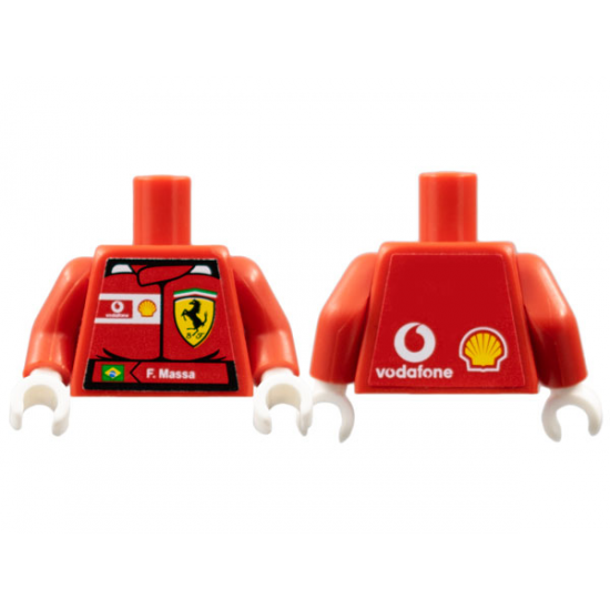 Torso Racers Ferrari front, Vodafone back (Stickers) with F. Massa Name Pattern / Red Arms / White Hands