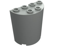 Cylinder Half 2 x 4 x 4
