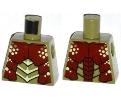 Torso Galaxy Squad Mantizoid with Dark Red, Yellowish Green and Black Exoskeleton Pattern