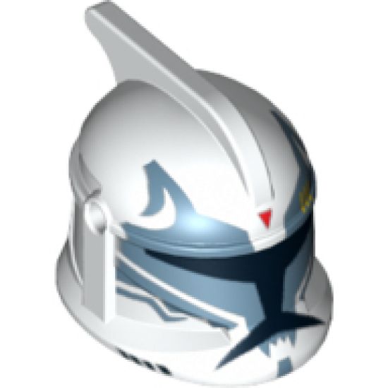 Minifigure, Headgear Helmet SW Clone Trooper with Holes, Wolfpack Clone Trooper Pattern