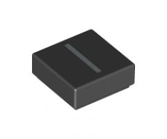 Tile 1 x 1 with Silver Capital Letter I Pattern