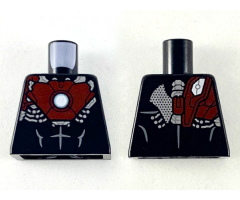 Torso Dark Red Chest Plate with Arc Reactor Pattern
