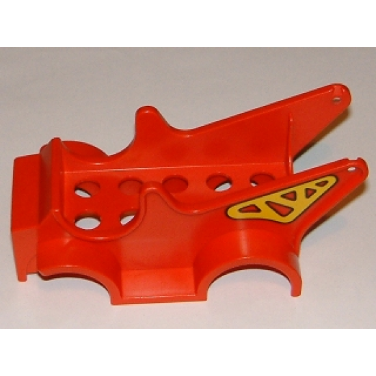 Duplo, Vehicle Car Body Truck with Crane Pattern (Fits over Car Base 2 x 6)