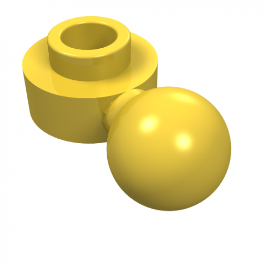 Plate, Round 1 x 1 with Tow Ball with Round Hole (Maxifigure Hand)