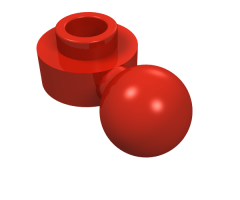 Plate, Round 1 x 1 with Tow Ball with Round Hole (Maxifigure Hand)