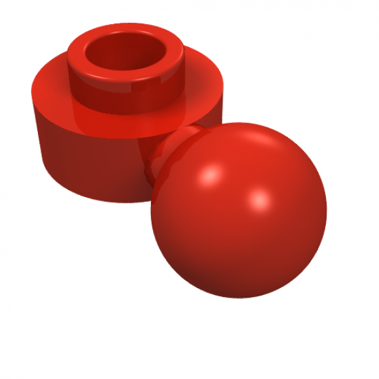 Plate, Round 1 x 1 with Tow Ball with Round Hole (Maxifigure Hand)