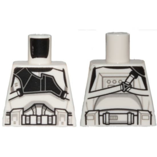 Torso SW Armor Clone Trooper Gunner with Black Pauldron Pattern