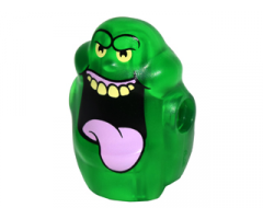 Body Ghost, Slimer with Bright Pink Tongue, Bright Light Yellow Eyes and Top Teeth Pattern