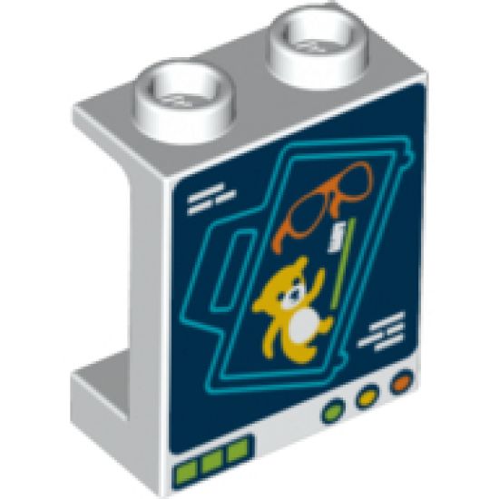 Panel 1 x 2 x 2 - Hollow Studs with X-Ray Baggage Scanner and Luggage Contents Pattern