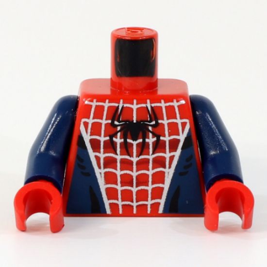 Torso Spider-Man Costume 3 Dark Blue Pattern / Dark Blue Arms / Red Hands
