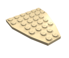 Wedge, Plate 7 x 6 without Stud Notches (Boat Bow Plate)
