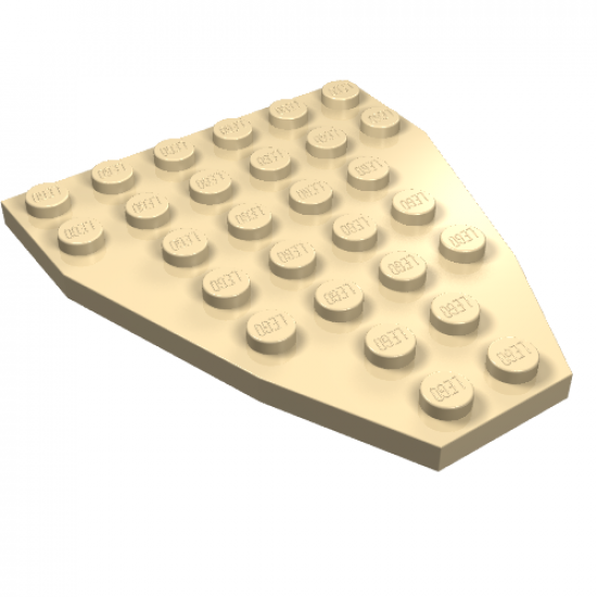 Wedge, Plate 7 x 6 without Stud Notches (Boat Bow Plate)