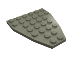Wedge, Plate 7 x 6 without Stud Notches (Boat Bow Plate)