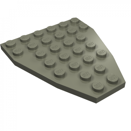 Wedge, Plate 7 x 6 without Stud Notches (Boat Bow Plate)