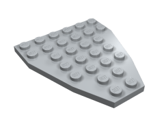 Wedge, Plate 7 x 6 without Stud Notches (Boat Bow Plate)