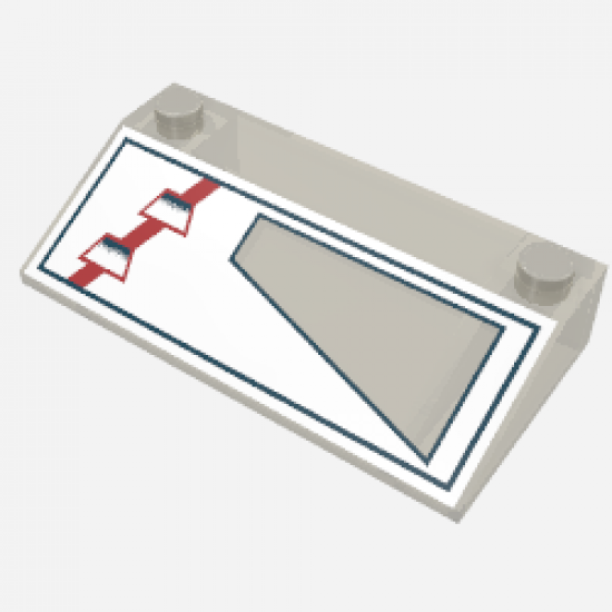 Slope 33 3 x 6 with Inner Walls with ARC-170 Starfighter Right Pattern
