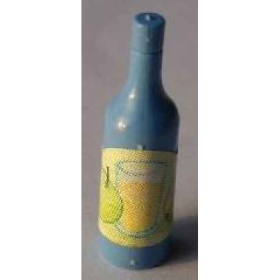 Scala Accessories Bottle Wine, Label with Apples and Juice Pattern (Sticker) - Set 3115