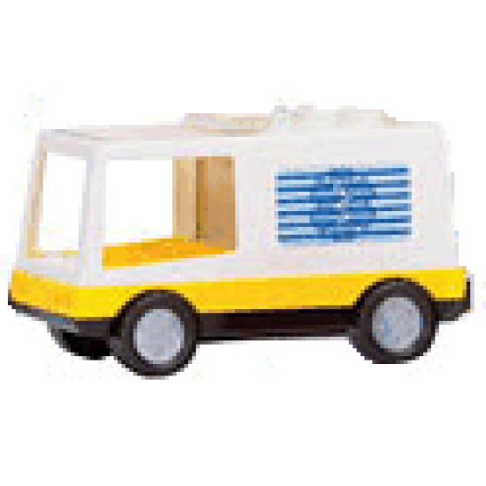 Duplo, Vehicle Van Type 1 with Yellow Base and EMT Star of Life Pattern (Ambulance)