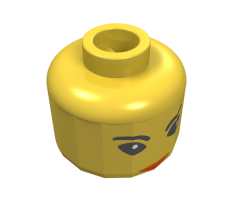 Minifigure, Head Female with Orient Jing Lee Pattern - Blocked Open Stud