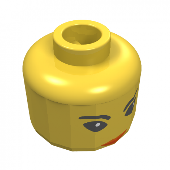 Minifigure, Head Female with Orient Jing Lee Pattern - Blocked Open Stud