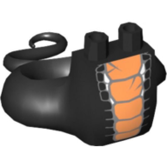 Lower Body with Tail, Orange Scales Pattern