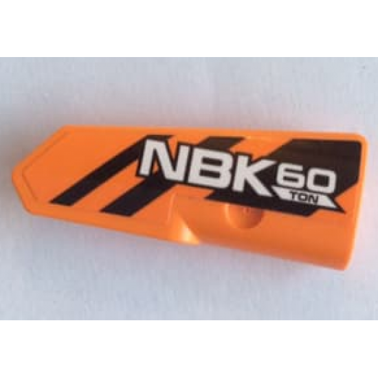 Technic, Panel Fairing #21 Very Small Smooth, Side B with 'NBK60 TON' and Black Stripes Pattern (Sticker) - Set 42062