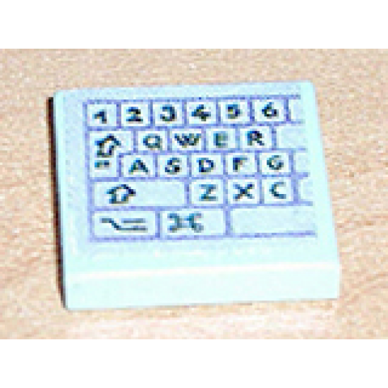 Tile 2 x 2 with Computer Keyboard Left Pattern (Sticker) - Set 3142
