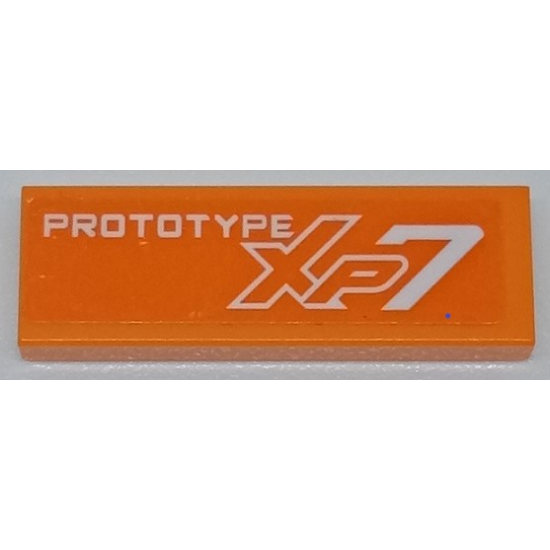 Tile 1 x 3 with White 'PROTOTYPE XP7' Pattern (Sticker) - Set 60209