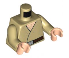 Torso SW Tunic, Dark Brown Belt and Hairy Chest Pattern (Wuher) / Tan Arms / Light Nougat Hands