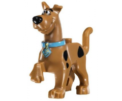 Dog, Great Dane Scooby-Doo Walking with Medium Azure Collar Pattern