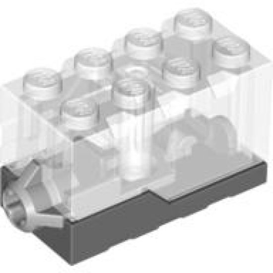 Electric, Sound Brick 2 x 4 x 2 with Trans-Clear Top and Klaxon Alarm Sound