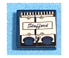 Tile 2 x 2 with Engine Block and 'Stafford' Pattern Model Right Side (Sticker) - Set 8636