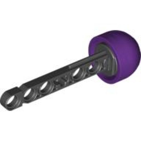 Projectile Launcher Arrow, Liftarm Shaft with Solid Purple Rubber End