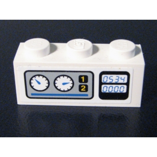 Brick 1 x 3 with Gauges and '0534' Pattern (Sticker) - Set 6459