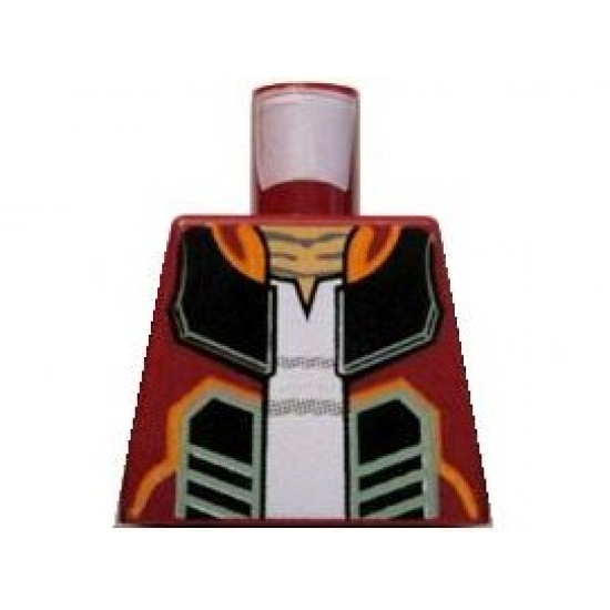 Torso SW Open Jacket with Black, Orange and Sand Green Lines and Pony Tails on Back Pattern (Hondo Ohnaka)